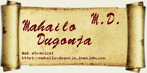 Mahailo Dugonja vizit kartica